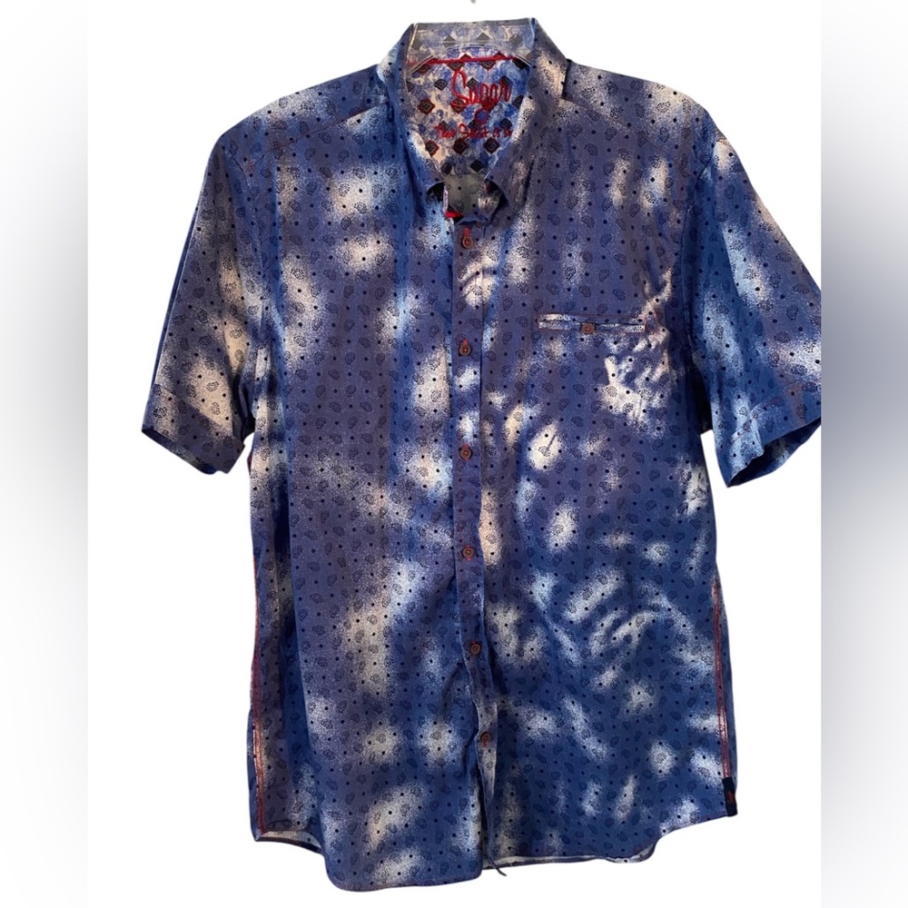 Sugar “That Shirt Is Sweet” Button-Down Short Sleeve XXL Cotton Modern Fit